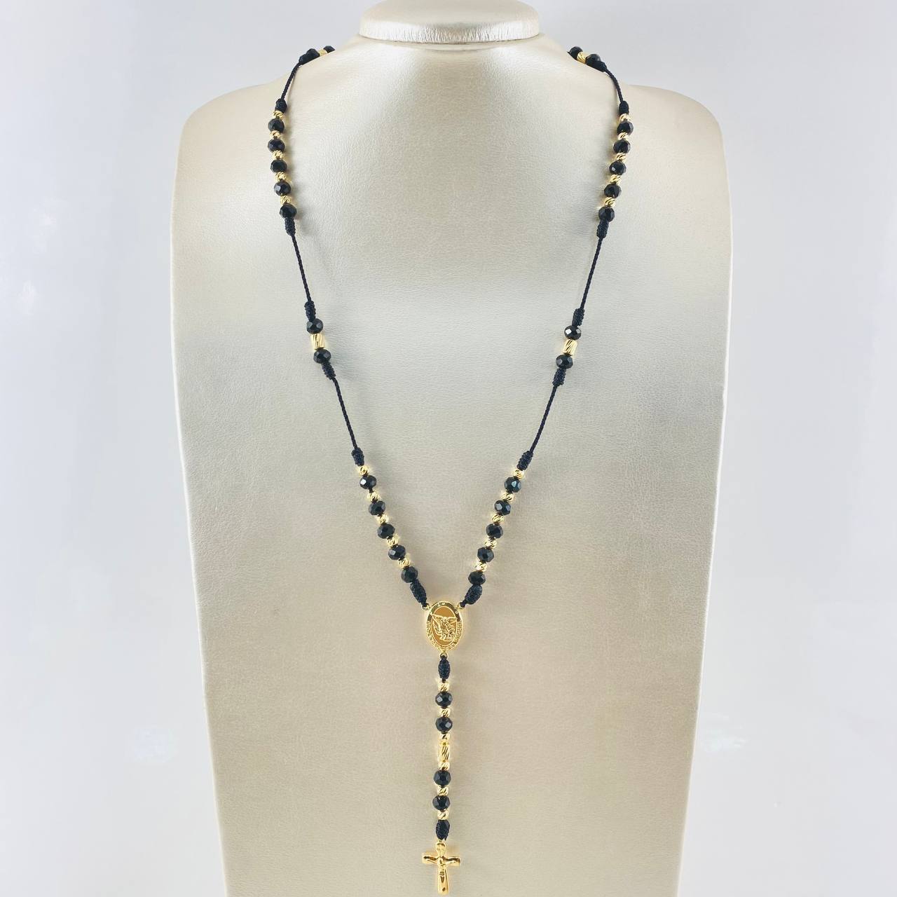 San Miguel Archangel Woven Rosary 7.5gr / 23.5in / 18K Gold