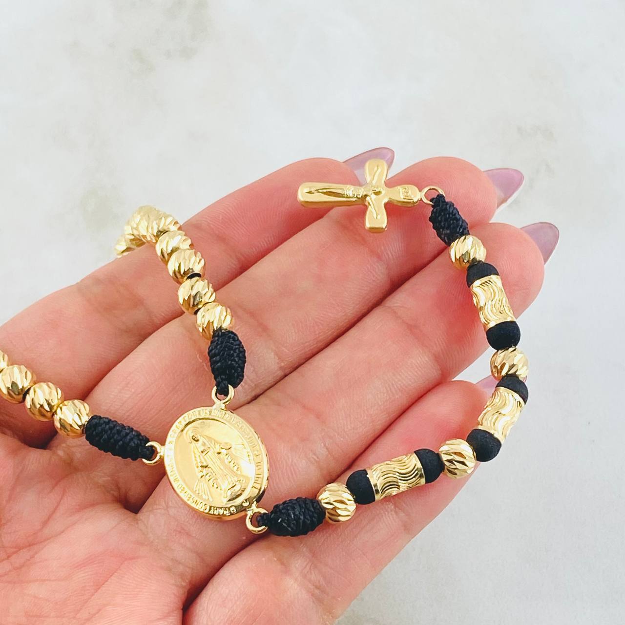 Miraculous Virgin Woven Rosary 10gr / 23.5in / 18K Gold