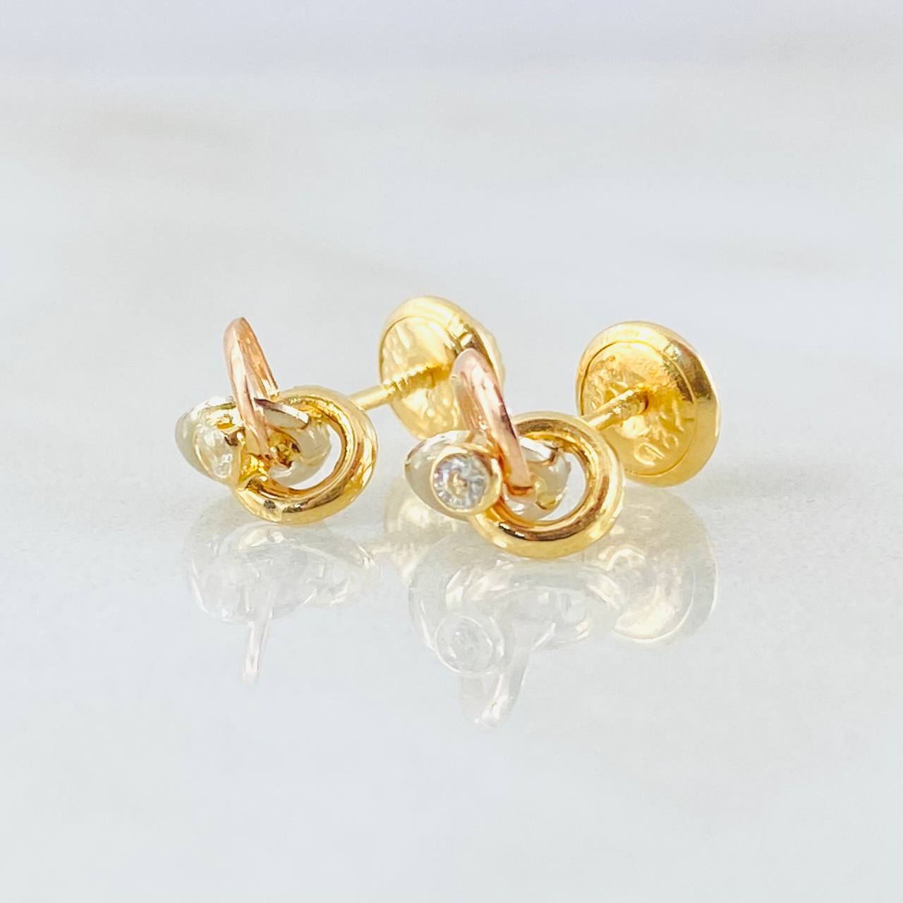 Topos Helice 0.85gr / 6mm Tres Oros 18K