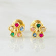 Stud Earrings Flower 0.85gr / 6mm Yellow Gold 18K ©