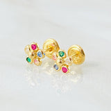 Topos Flor 0.85gr / 6mm Oro Amarillo 18K *