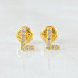 Stud Earrings Letter L 0.6gr / 18K Gold +0$
