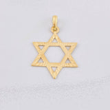 Pendant Star of David 1.75g / 1 1/4 in Yellow Gold 18K