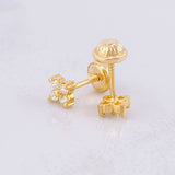 Topos Estrella Diamantes 14pts 1.15g / in / 4.4mm Oro Amarillo 18K