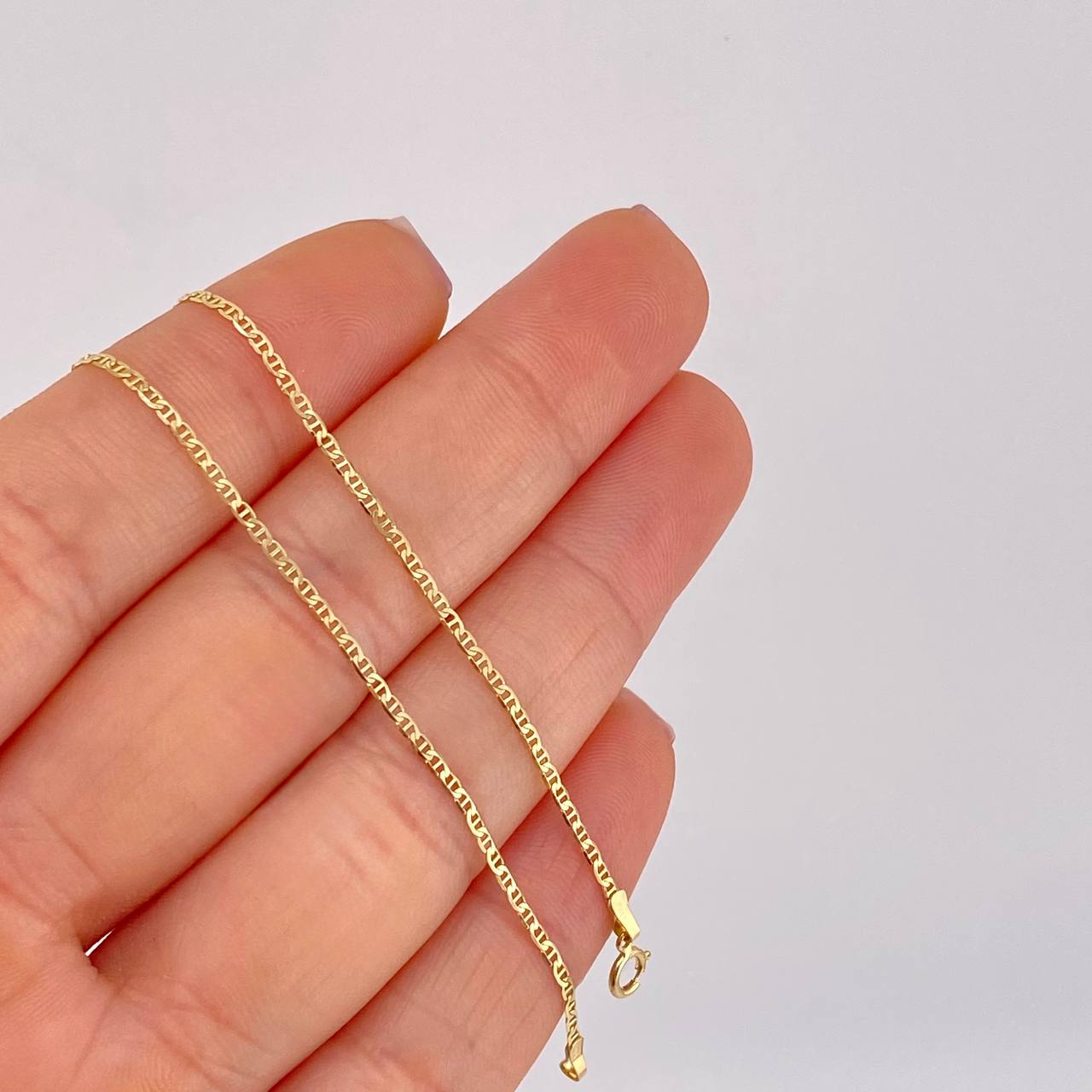 Flat Anchor Chain 1.45g / 16 in / 1.4mm 18K Yellow Gold