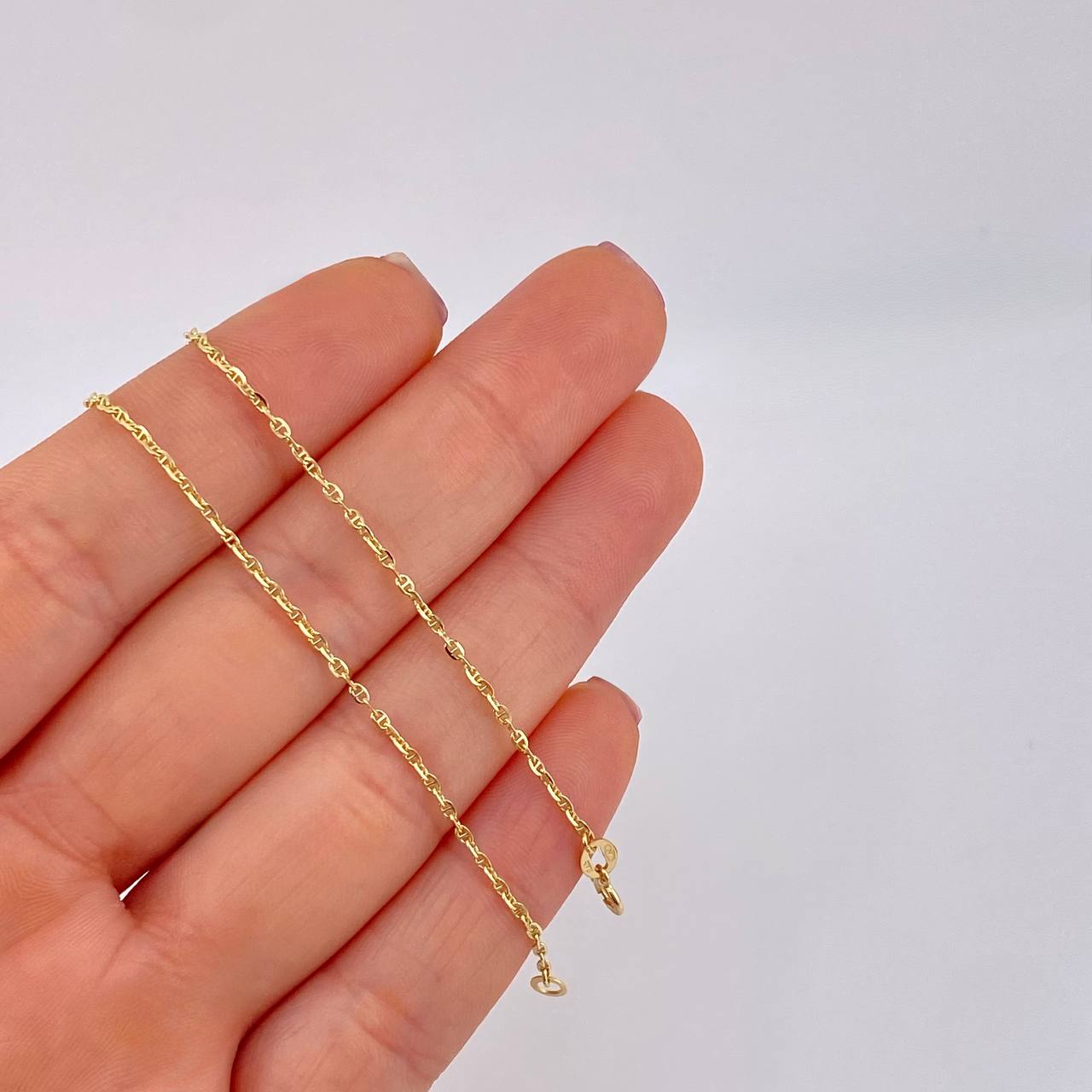 Flat Mariner Chain 2.65g / 20 in / 1.4mm 18K Yellow Gold