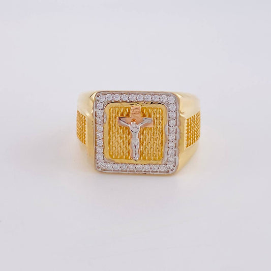 Anillo Amor Puro 14.2g / T11 1/4 Tres Oros 18K