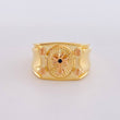 Anillo Cruz de Fe 8.9g / T10 3/4 Dos Oros Amarillo Rosa 18K
