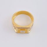 Saint Michael Archangel Ring 11.75g / Size 11 1/4 Two-Tone Yellow White Gold 18K