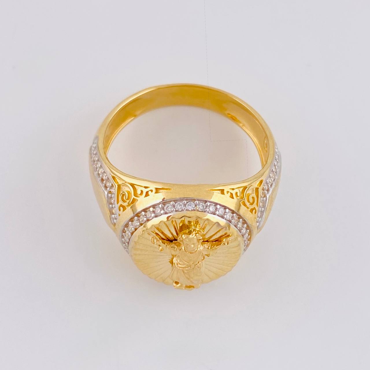 Anillo Divino Niño 10g / T10 1/4 Oro Amarillo 18K