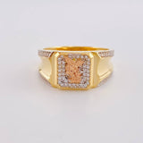 Saint Michael Archangel Ring 9.3g / Size 11 3/4 Three Golds 18K