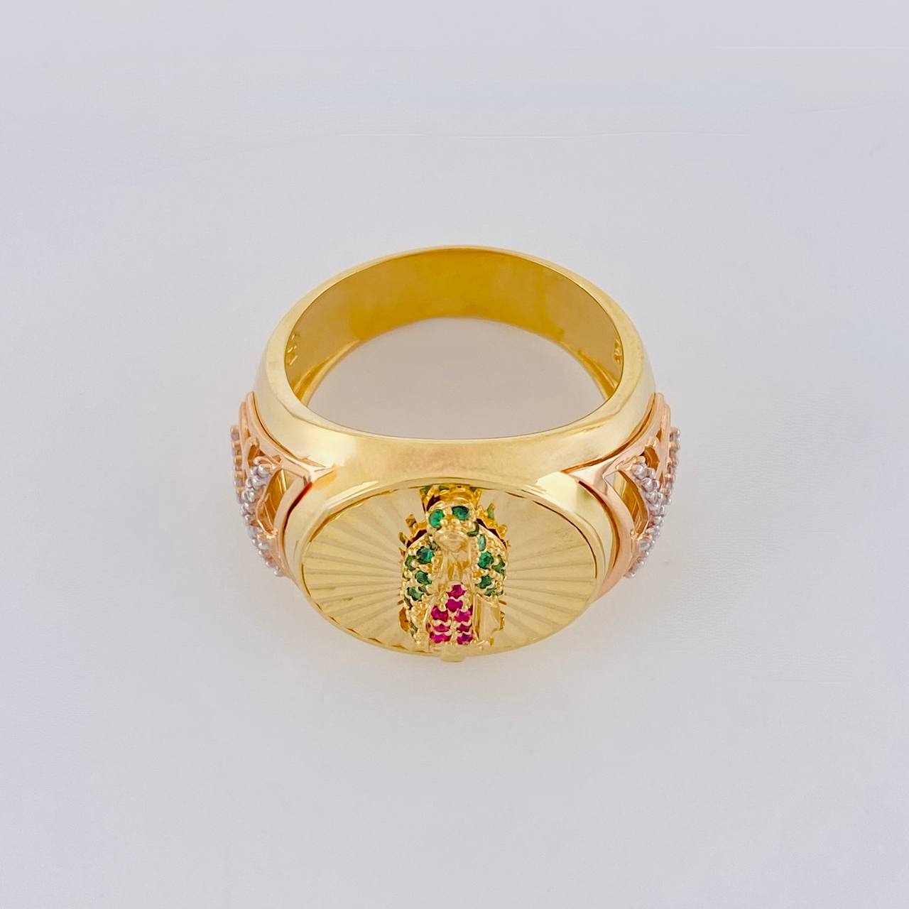 Anillo Virgen de Guadalupe 10.8g / T11 Tres Oros 18K
