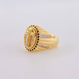 Anillo Inri 10g / T10 Dos Oros Amarillo Blanco 18K