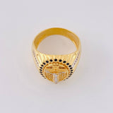Anillo Inri 10g / T10 Dos Oros Amarillo Blanco 18K