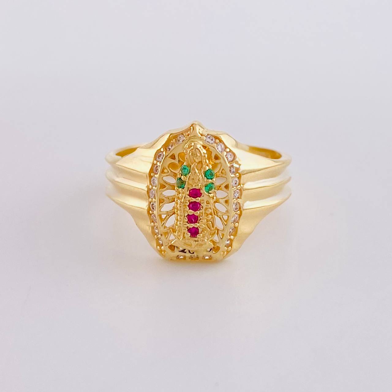 Anillo Virgen de Guadalupe 3.85g / T8 Oro Amarillo 18K