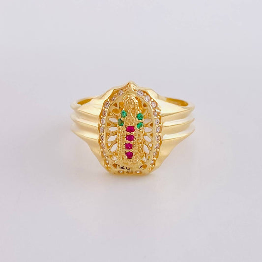Virgin of Guadalupe Ring 3.7g / Size 6 3/4 Yellow Gold 18K