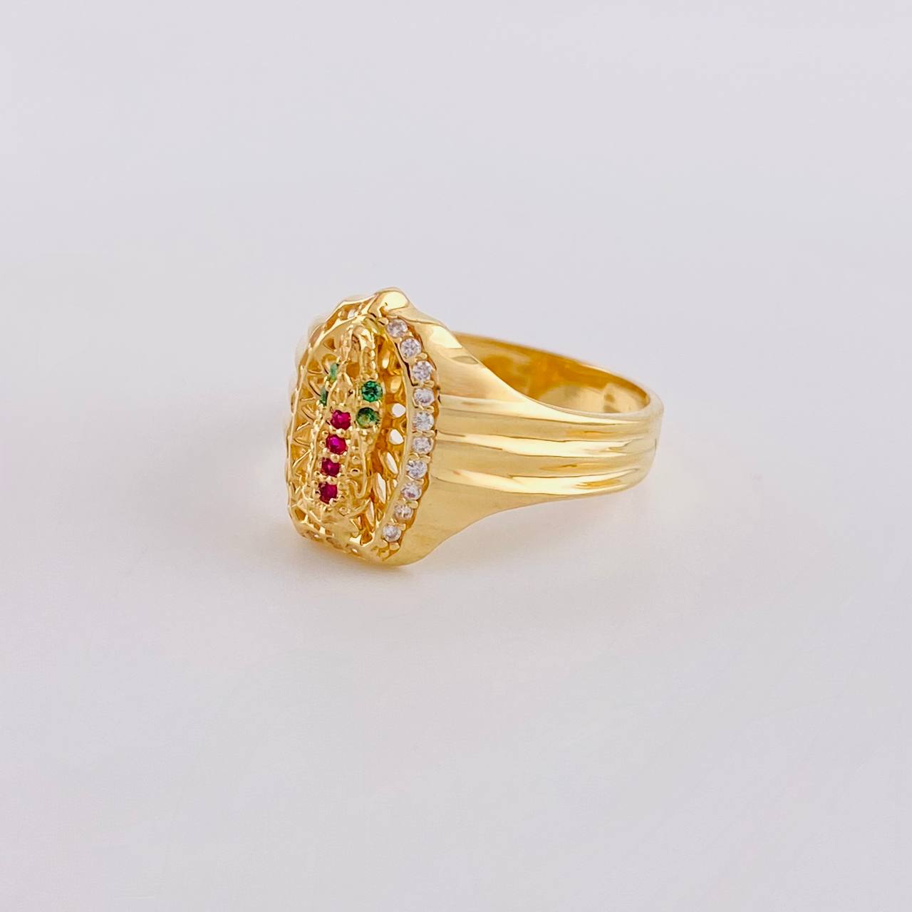 Anillo Virgen de Guadalupe 3.7g / T6 3/4 Oro Amarillo 18K