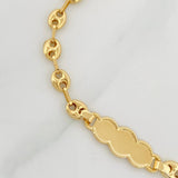 Bracelet GC Cloud Plate 2.65g / 7 in / 4.8mm Yellow Gold 18K
