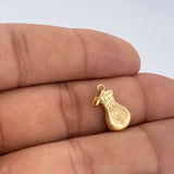 Money Bag Pendant 0.5gr / 1.9cm / 3/4 in / 18K Gold
