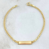 Bracelet Rectangular Plate 1.8gr / 16cm / Yellow Gold +1 18K