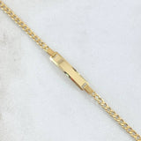 Bracelet Rectangular Plate 1.8gr / 16cm / Yellow Gold +1 18K