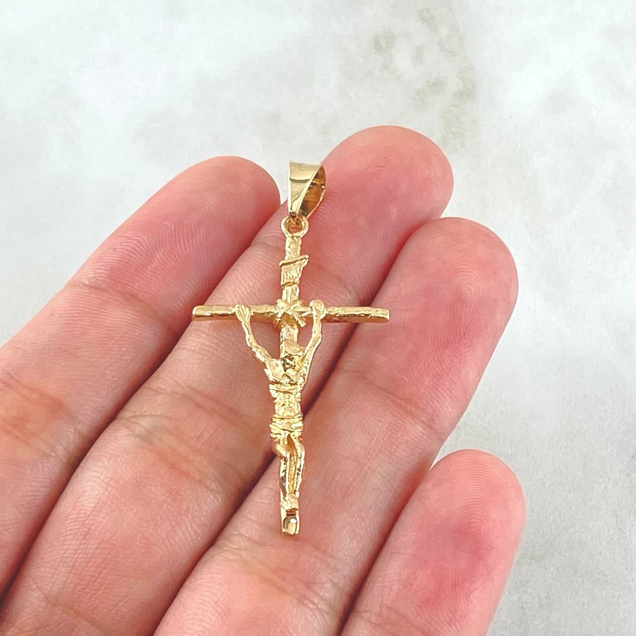 Pendant Cross Christ 3.6gr / 4.5cm / Yellow Gold 18K