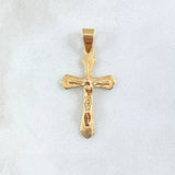 Dije Cruz Cristo 2.35gr / 3.7cm / Punteado Oro Amarillo 18K