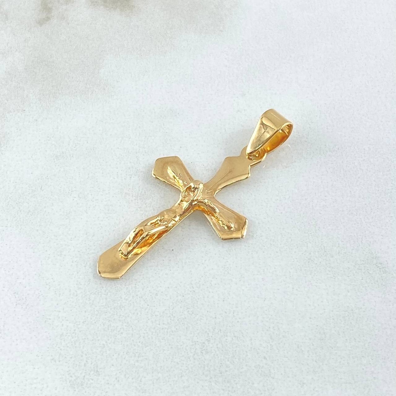 Dije Cruz Cristo 2.35gr / 3.7cm / Punteado Oro Amarillo 18K