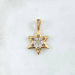 Pendant Star 2.5gr / 2.8cm / White Cricones Screws Yellow Gold 18K
