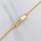 Pulso Chino Placa Rectangular 3.35 g / 6 3/4 in / 2.2 mm Oro Amarillo 18K