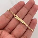 Baby Bracelet Ladder Rectangular Plate 1.65 g / 6 1/4 in / 1.9 mm Yellow Gold 18K