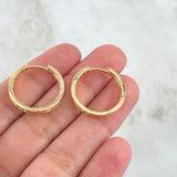 Candongas Carril 4.1gr / 2cm / Circones Blancos Oro Amarillo 18K