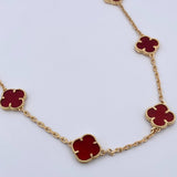 Classic Link Chain Trebol 30.4gr / 68.1cm / 2.1mm Agate Yellow Gold 18K &