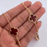 Classic Link Chain Trebol 30.4gr / 68.1cm / 2.1mm Agate Yellow Gold 18K &