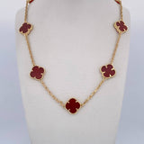Classic Link Chain Trebol 30.4gr / 68.1cm / 2.1mm Agate Yellow Gold 18K &