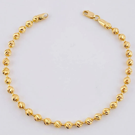 Pulso Militar Media Luna 4.5g / 7 3/4 in / 3mm Oro Amarillo 18K