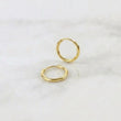 Candongas Aro Liso 0.35 g / 1/4 in Oro Amarillo 18K