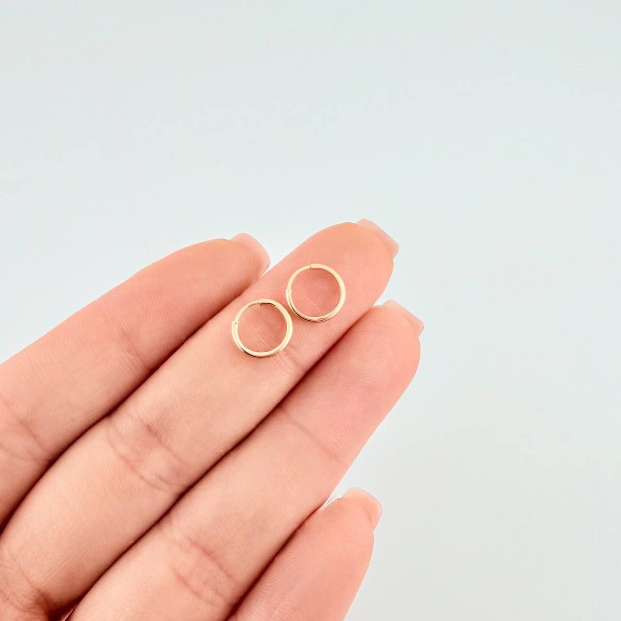 Hoop Earrings Smooth Ring 0.4 g / 1/4 in 18K Yellow Gold