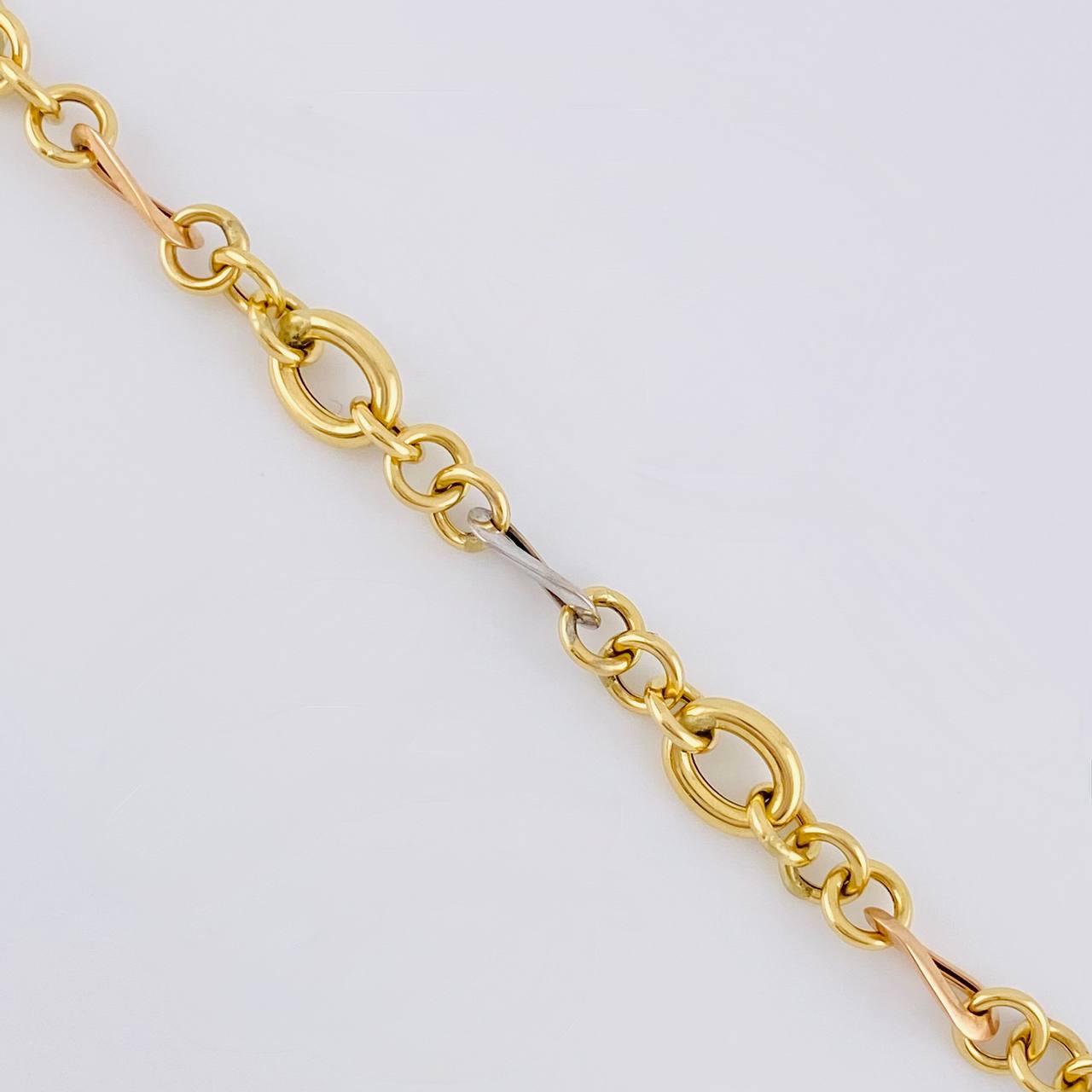 Pulso Aro Seguido 3.85gr / 7 1/2 in / 5mm Tres Oros +4 18K