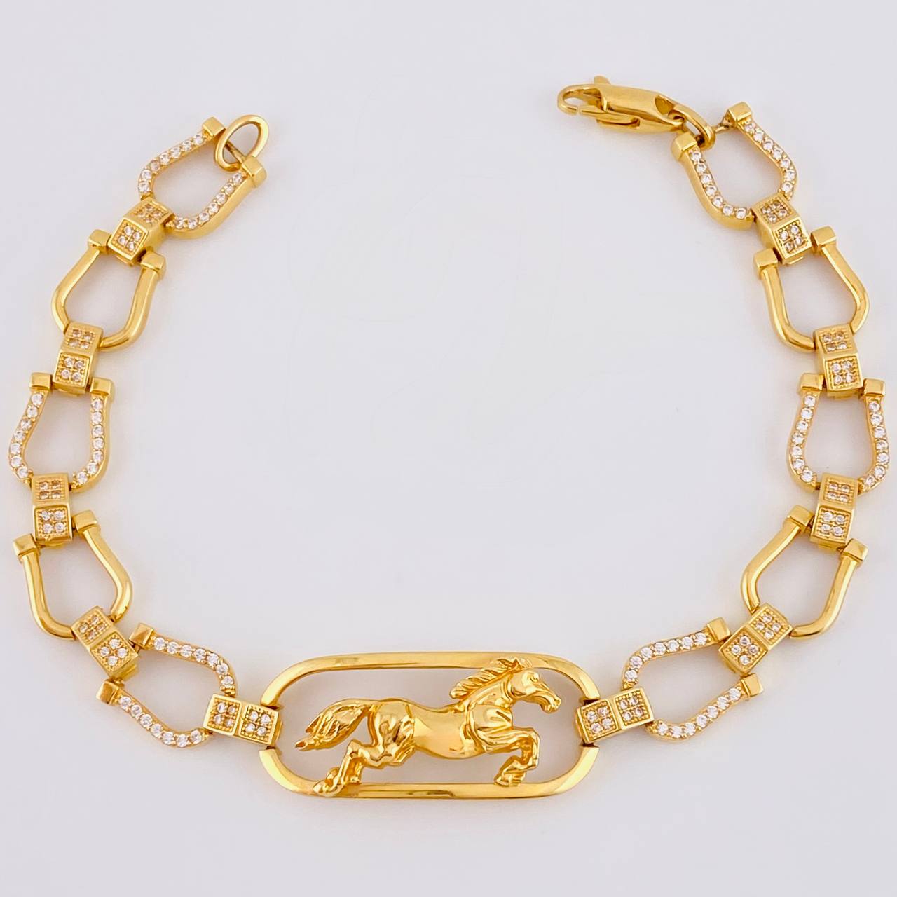 Pulso Caballo Herraduras 20gr / 8 3/4 in / 10mm Oro Amarillo Nac.Esp. 18K *