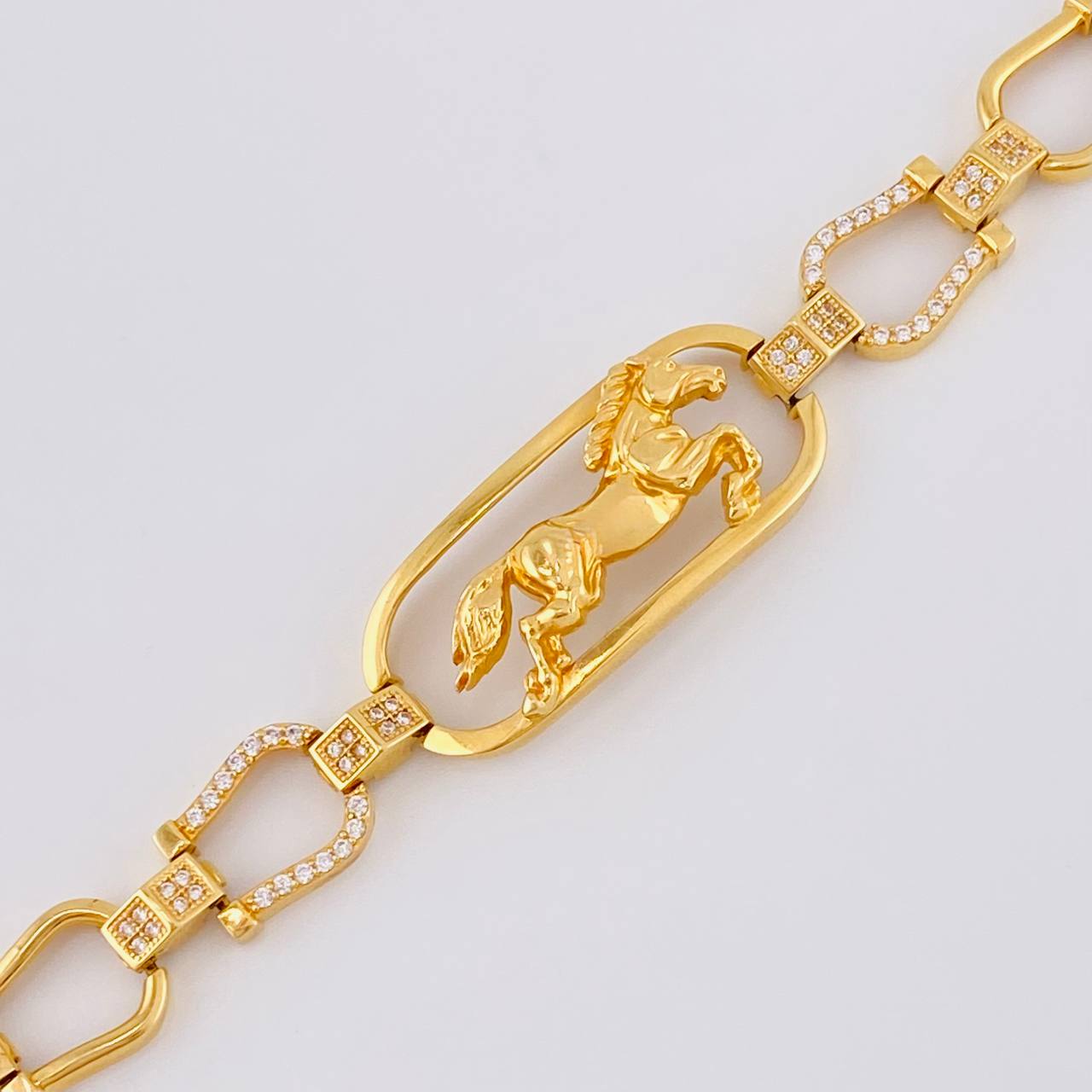 Pulso Caballo Herraduras 20gr / 8 3/4 in / 10mm Oro Amarillo Nac.Esp. 18K *