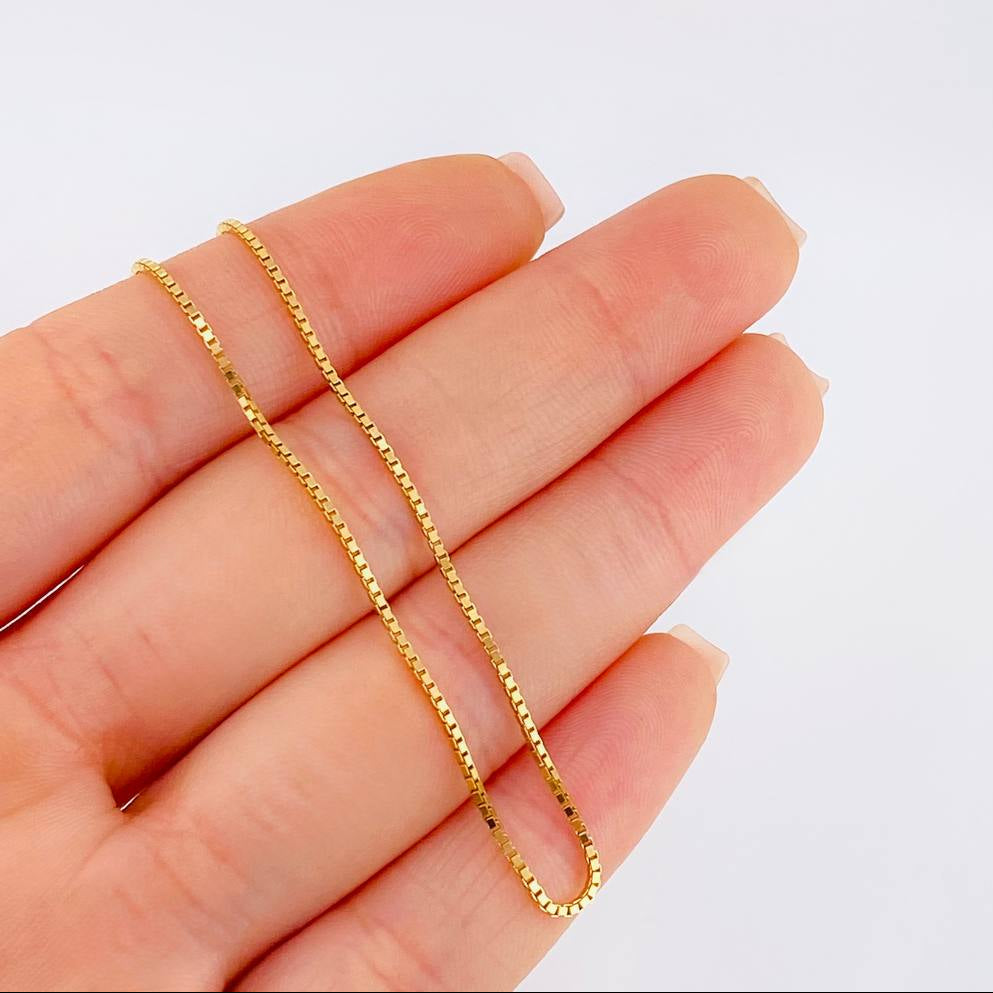 Cadena Veneciana 5.4g / 70cm / 1mm Oro Amarillo 18K