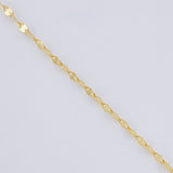 Set Mirror Flower Chain + Heart Pendant / 1.3gr / 19 3/4 in 18K Yellow Gold
