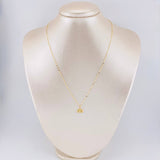 Set Mirror Flower Chain + Infinity Pendant / 1.1gr / 17 3/4 in 18K Yellow Gold