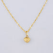 Mirror Flower Chain Set + Heart Pendant / 1.25gr / 20 in 18K Yellow Gold