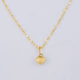 Mirror Flower Chain Set + Heart Pendant / 1.3gr / 19 3/4 in 18K Yellow Gold