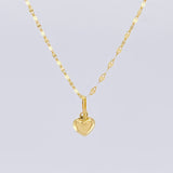 Mirror Flower Chain Set + Heart Pendant / 1.3gr / 19 3/4 in 18K Yellow Gold