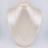 Mirror Flower Chain Set + Heart Pendant / 1.3gr / 19 3/4 in 18K Yellow Gold