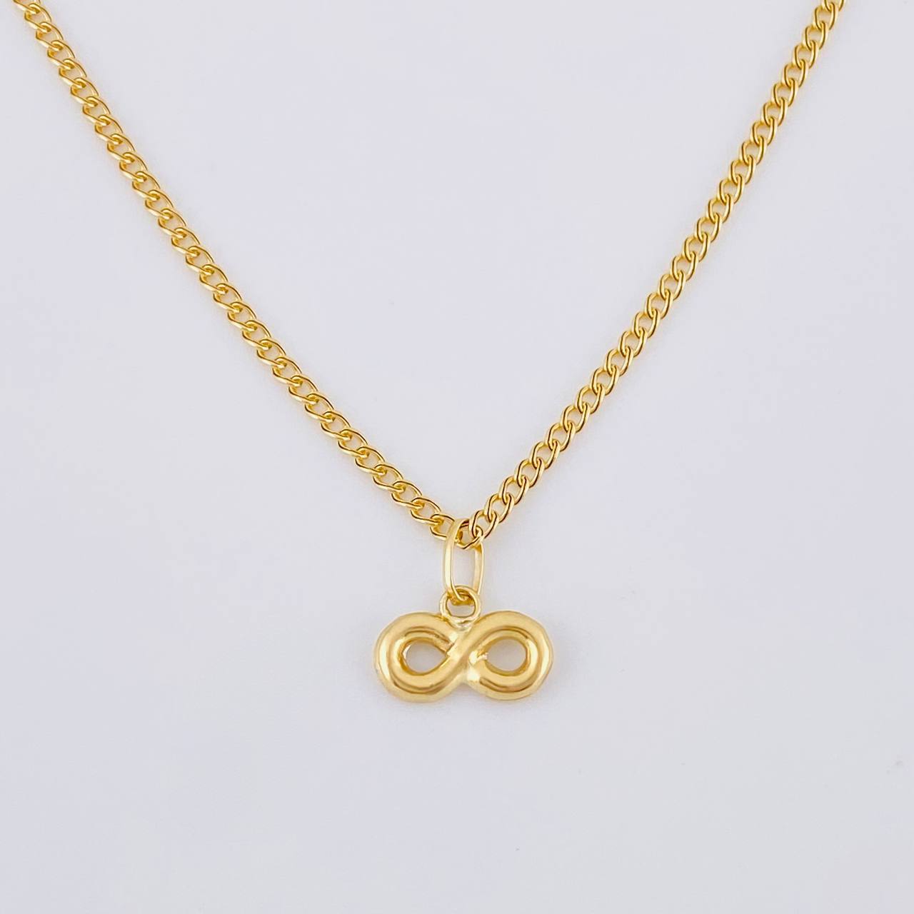 Cuban Links Set + Infinity Pendant / 1.65gr / 18 in Yellow Gold 18K