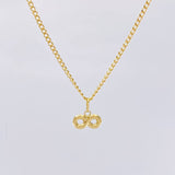 Cuban Links Set + Infinity Pendant / 1.3gr / 18 1/4 in 18K Yellow Gold